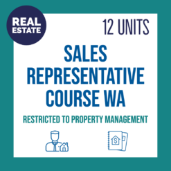 Sales Representative Course WA – Restricted to Property Management
